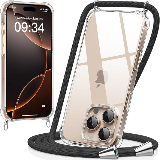 Apple iPhone 16 Pro Max crossbody hoesje met draag koord