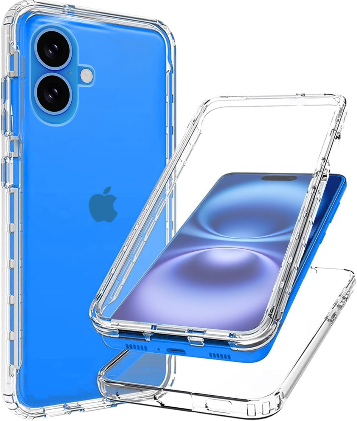 Apple iPhone 16 TPU hoesje voor + achter