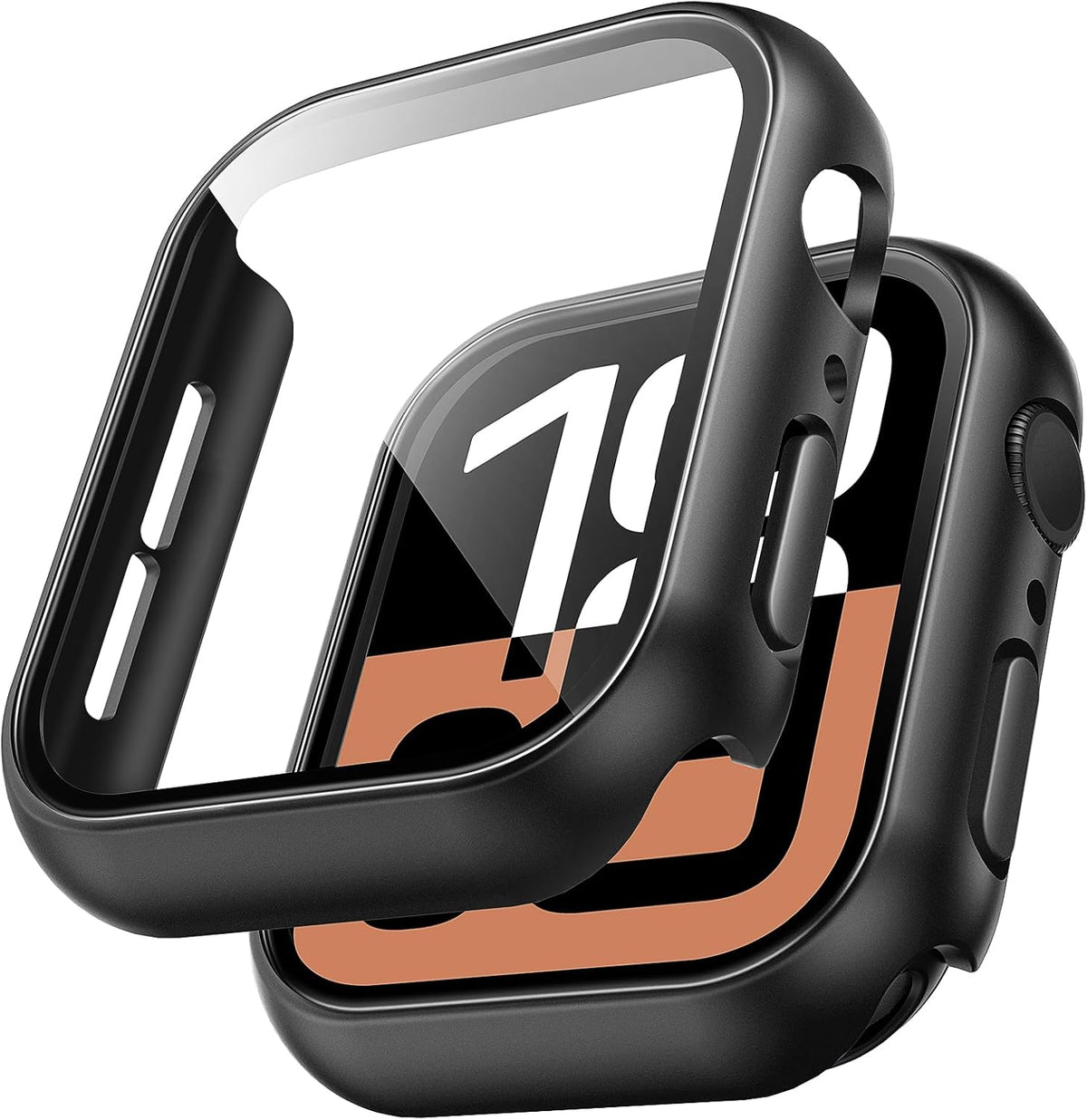 Apple Watch Series 10 - 46mm screenprotector en cover voor de behuizing - zwart
