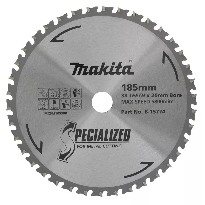 Makita Accessoires Zaagblad staal Efficut 7-1/4" (185mm) 38T TCT (A-85438)