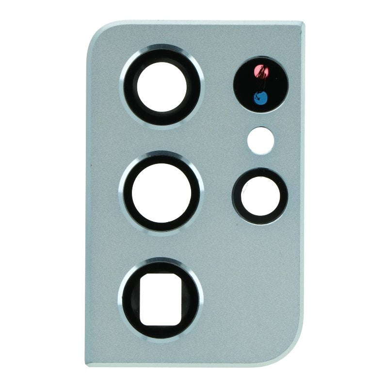 Back camera lens cover en bezel Samsung Galaxy S21 Ultra zilver