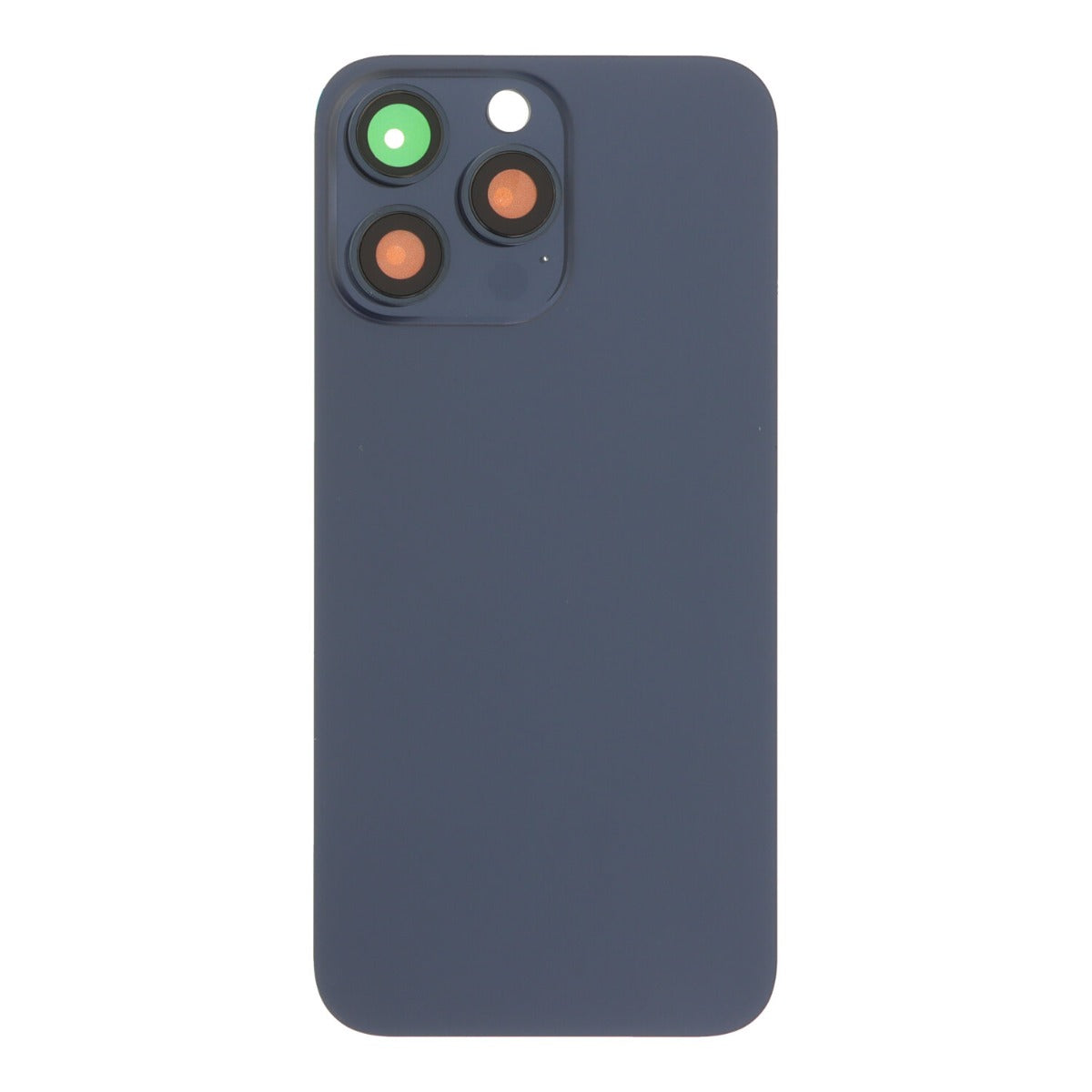 Back cover - achterkant iPhone 15 Pro Max met cameralenzen en MagSafe magneetring blauw