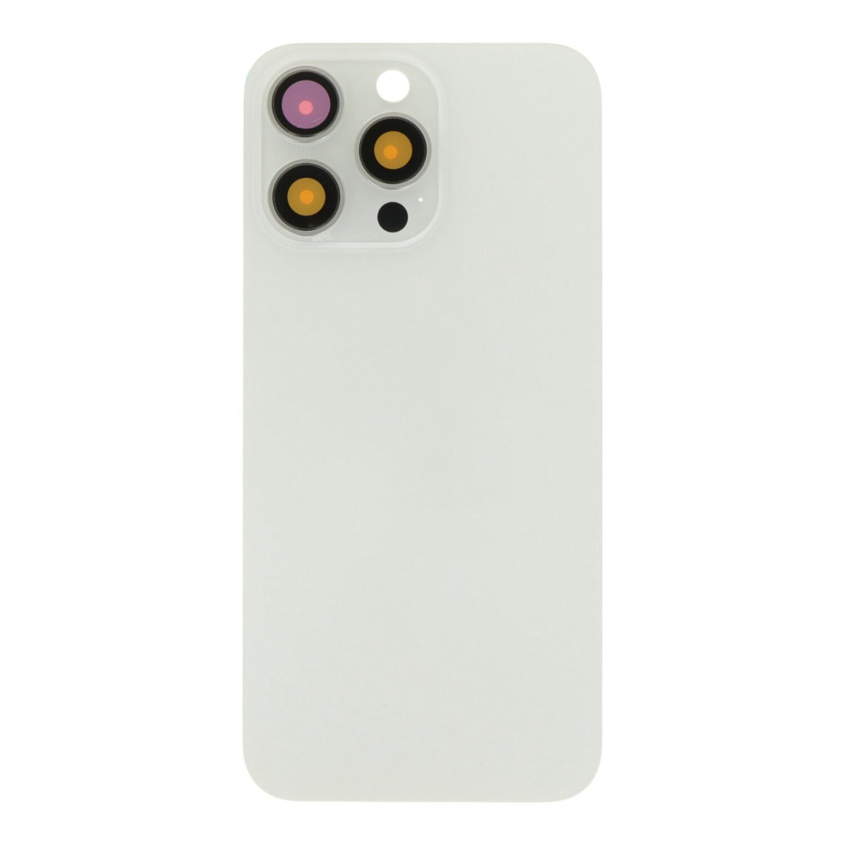 Back cover - achterkant iPhone 15 Pro Max met cameralenzen en MagSafe magneetring wit