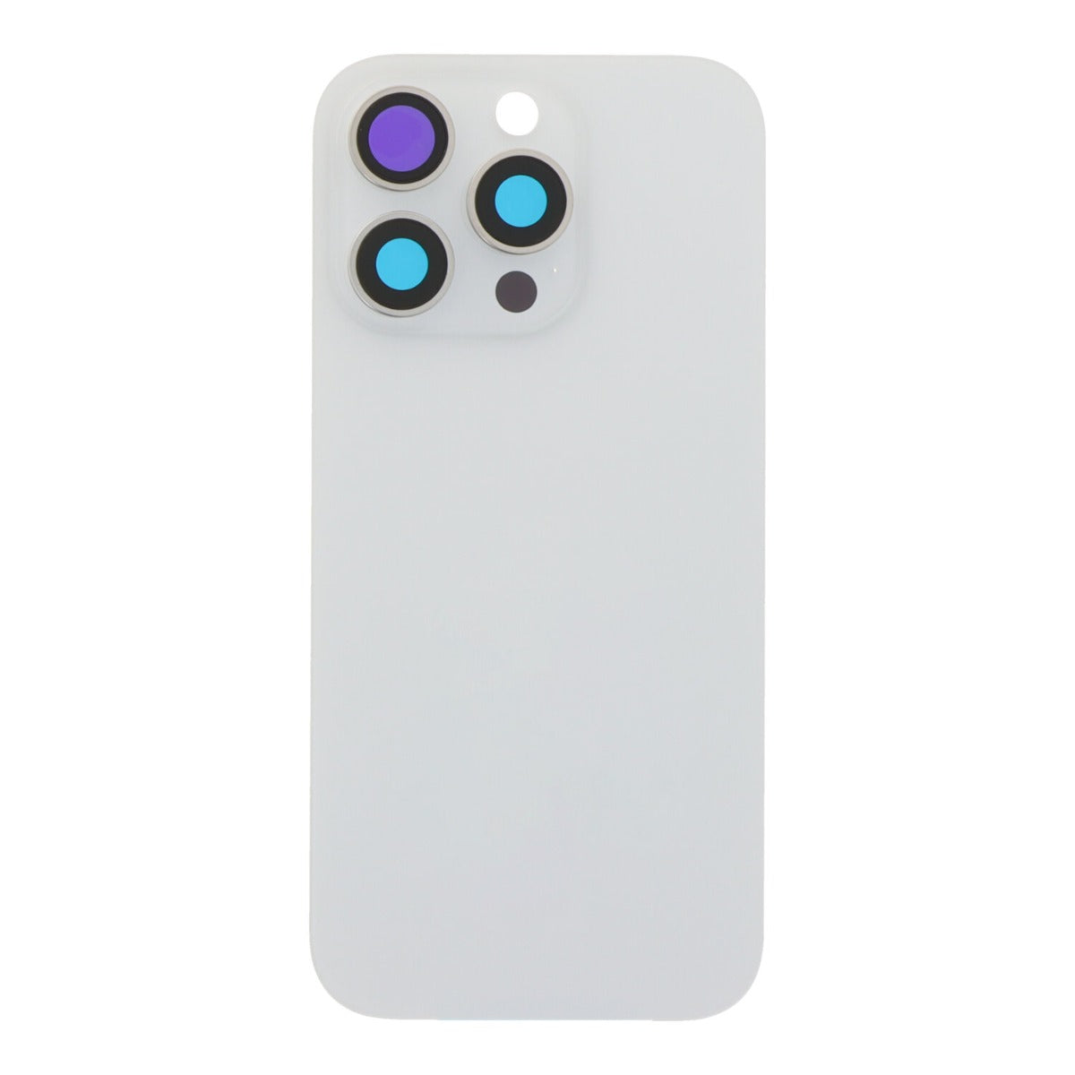 Back cover - achterkant iPhone 16 Pro met cameralenzen en MagSafe magneetring wit