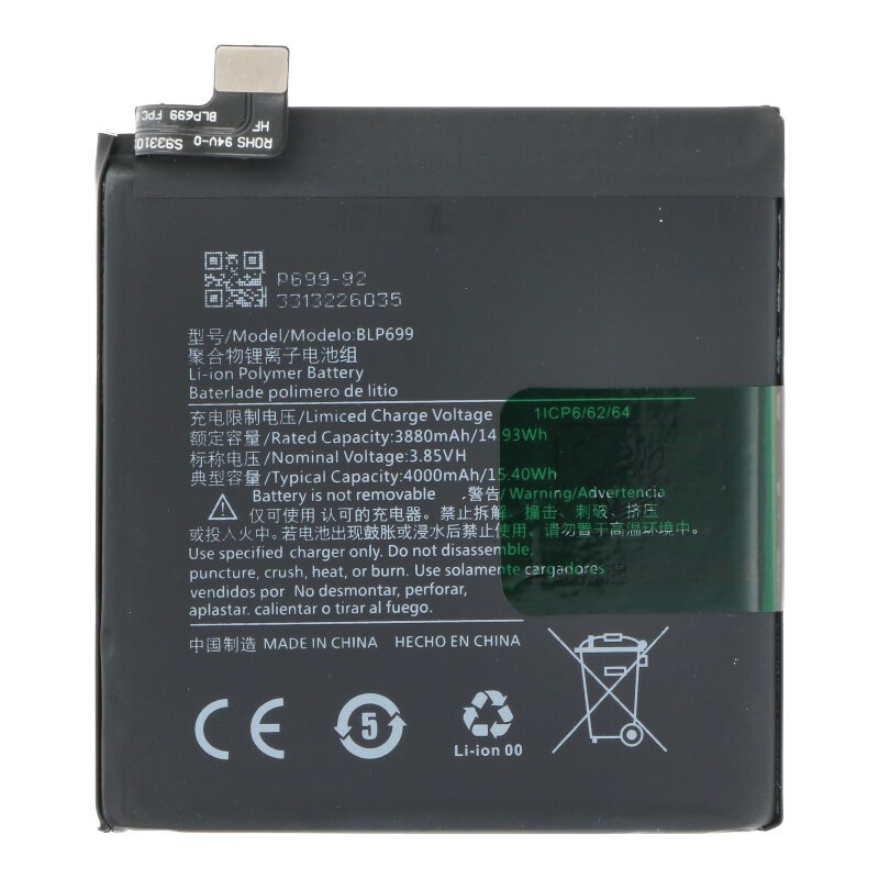 Batterij BLP699 4000 mAh geschikt voor OnePlus 7 Pro