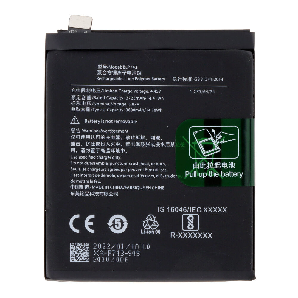 Batterij BLP743 4000 mAh geschikt voor OnePlus 7T