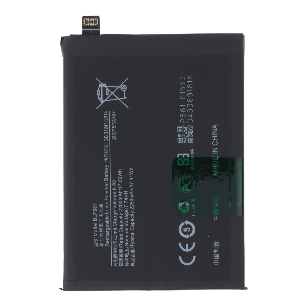 Batterij BLP861 geschikt voor OnePlus Nord 2 5G/2T