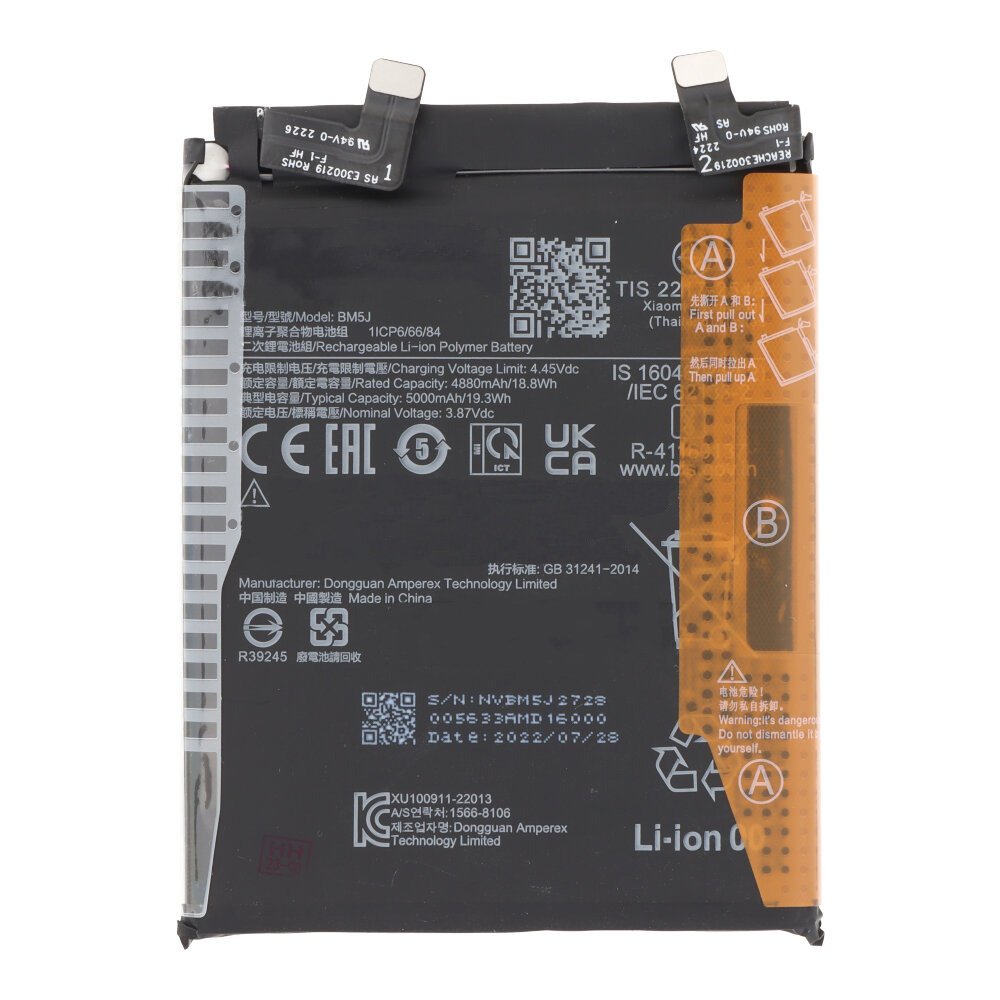 Batterij BM5J geschikt voor Xiaomi 12T/12T Pro