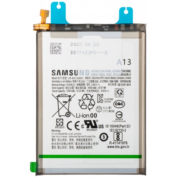 Batterij Samsung EB-BA136ABY 5000 mAh SM-A136 Galaxy A13 5G GH82-27431A (Service Pack)