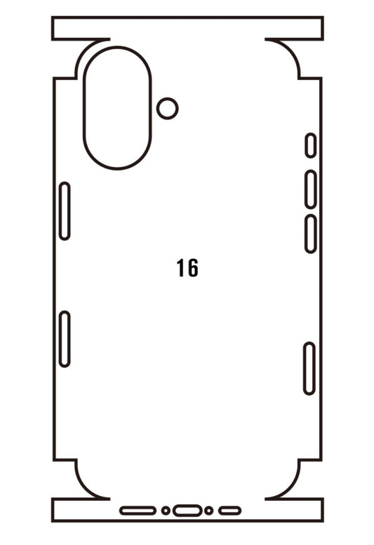 Beschermfolie achterkant Apple iPhone 16
