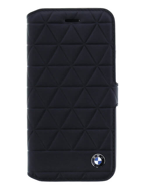 BMW Hexagon Leather Book Case - Apple iPhone 7/8 - BMFLBKI8HEXBK