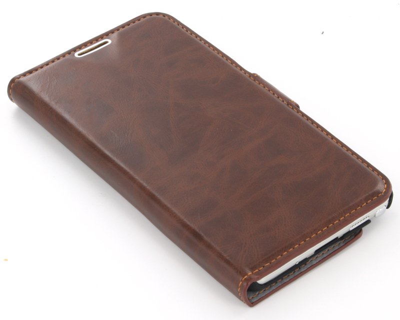 Book case leer Samsung Galaxy Note 3 N9005 donker bruin