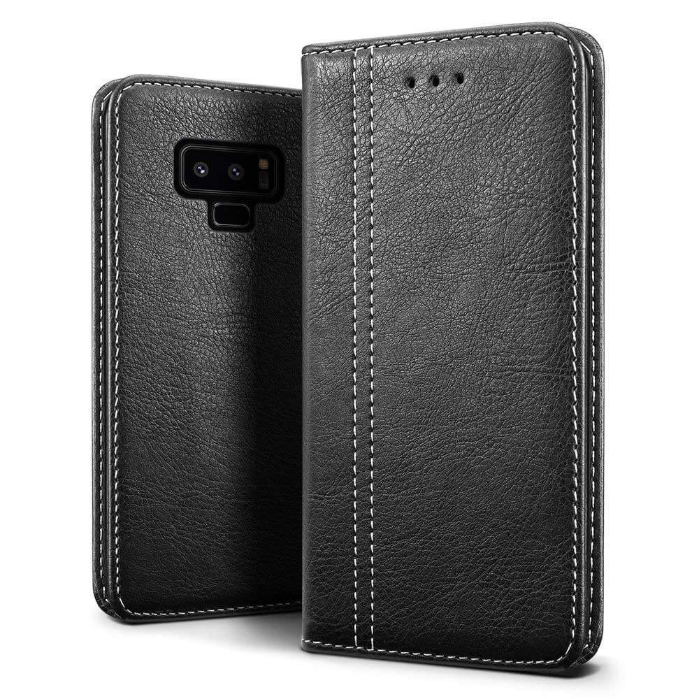 Book case leer Samsung Galaxy Note 9 zwart