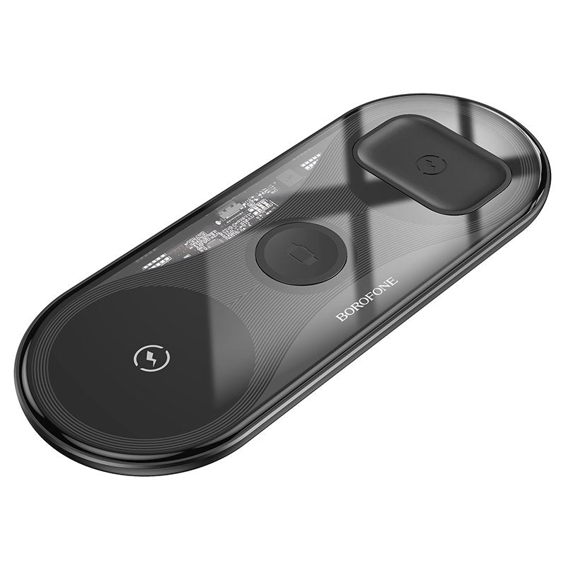 Borofone BQ19 3 in 1 draadloos laadstation voor iPhone/Airpods/Apple Watch zwart