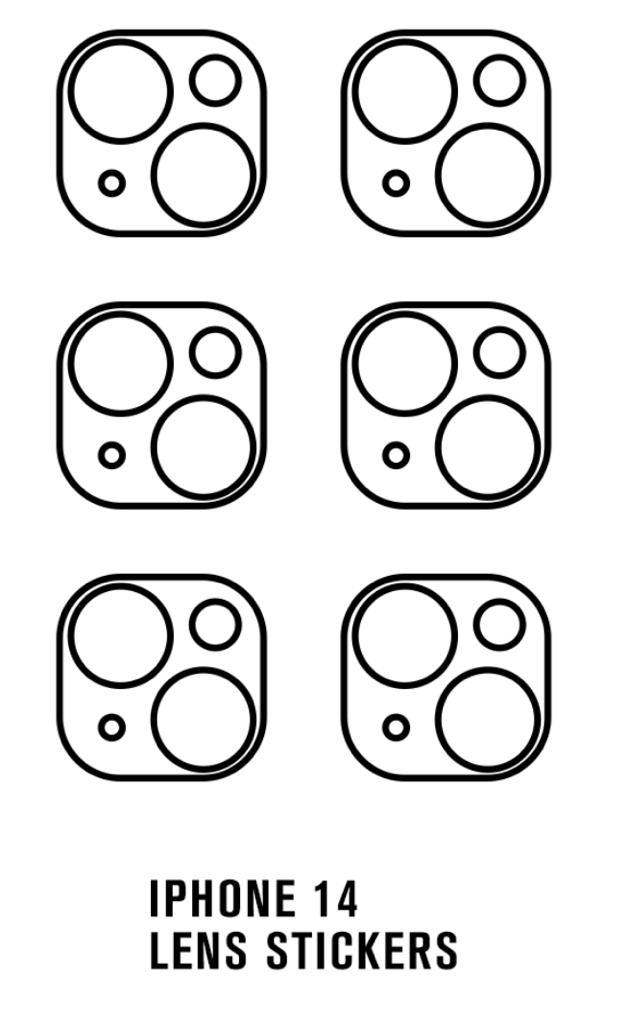 Camera lens protector (folie) iPhone 14 - 6 stuks