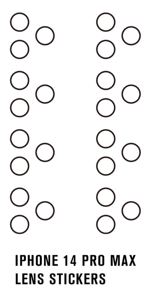 Camera lens protector (folie) iPhone 14 Pro Max - 8 stuks