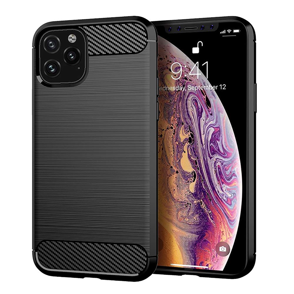 Carbon TPU hoesje Apple iPhone 11 Pro zwart