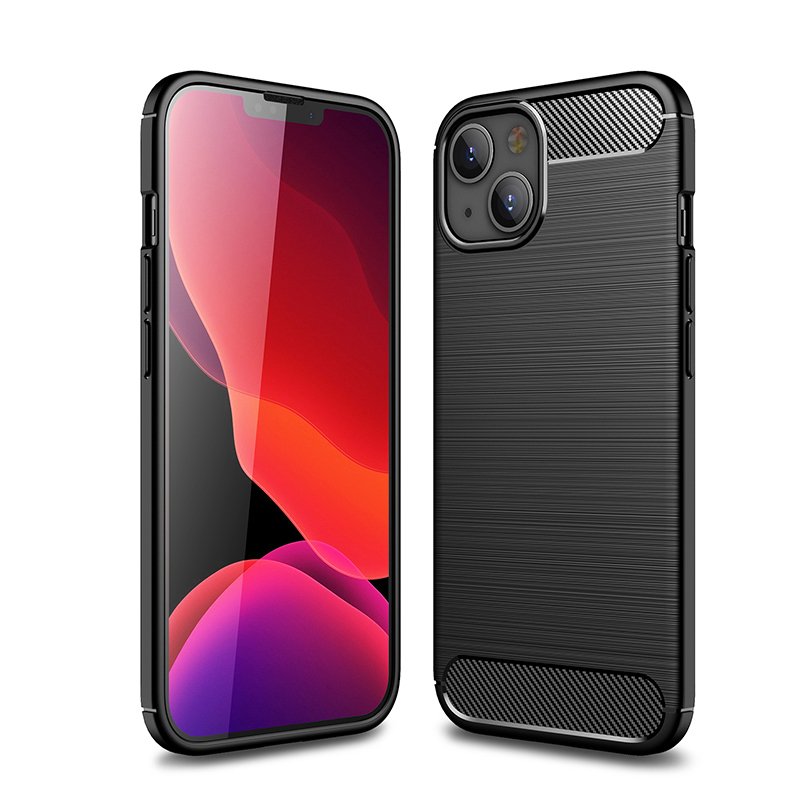 Carbon TPU hoesje Apple iPhone 13 zwart