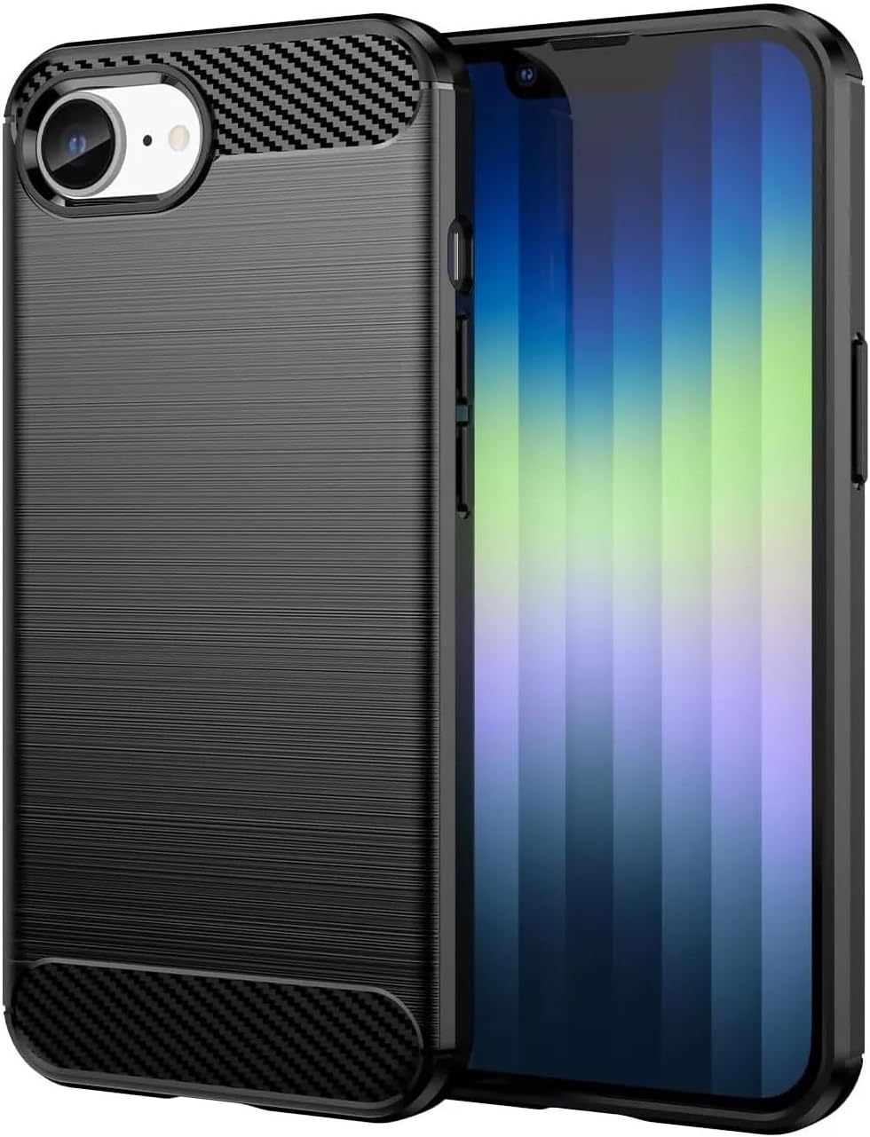 Carbon TPU hoesje Apple iPhone 16e/17e zwart