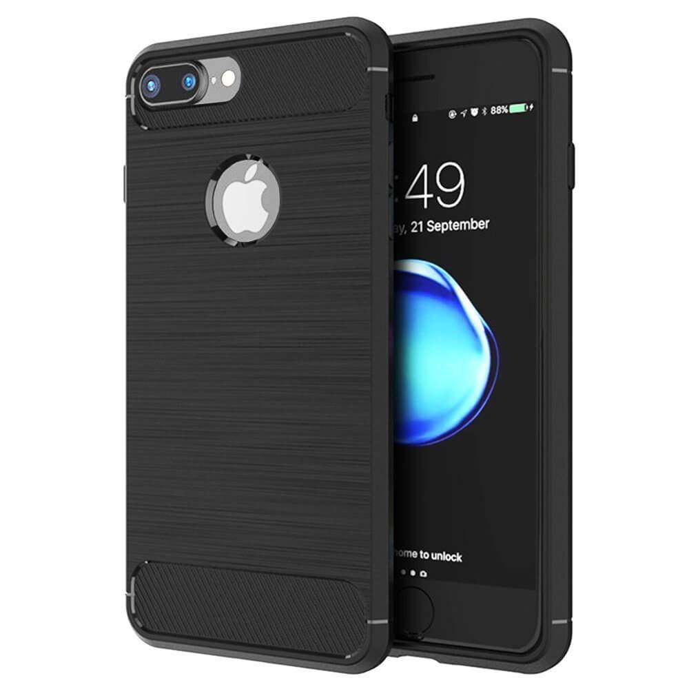 Carbon TPU hoesje Apple iPhone 8 Plus zwart
