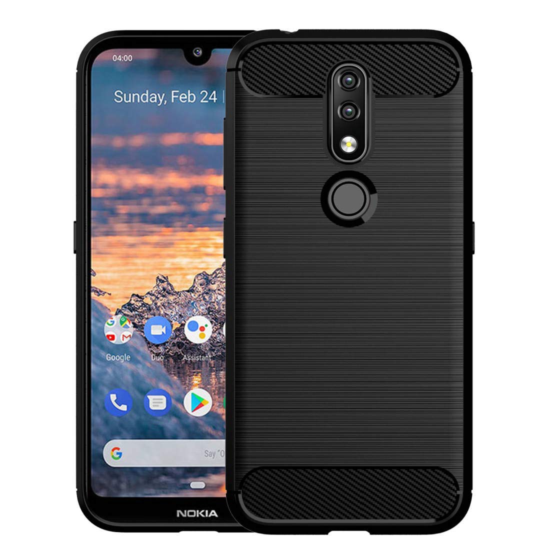 Carbon TPU hoesje Nokia 4.2 zwart