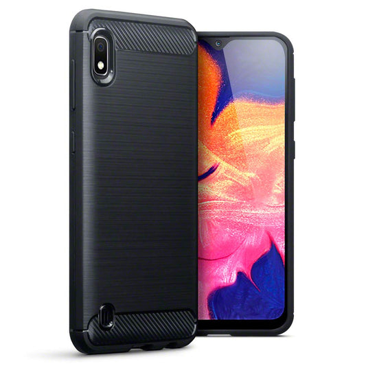 Carbon TPU hoesje Samsung Galaxy A10 zwart