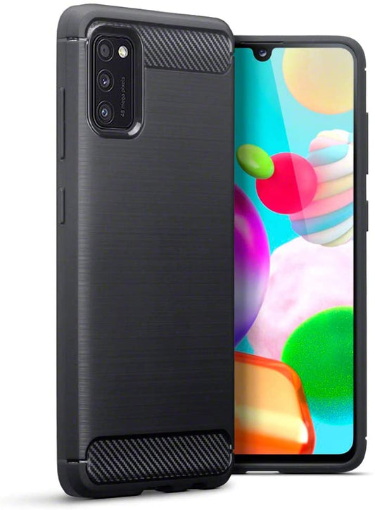 Carbon TPU hoesje Samsung Galaxy A21s zwart