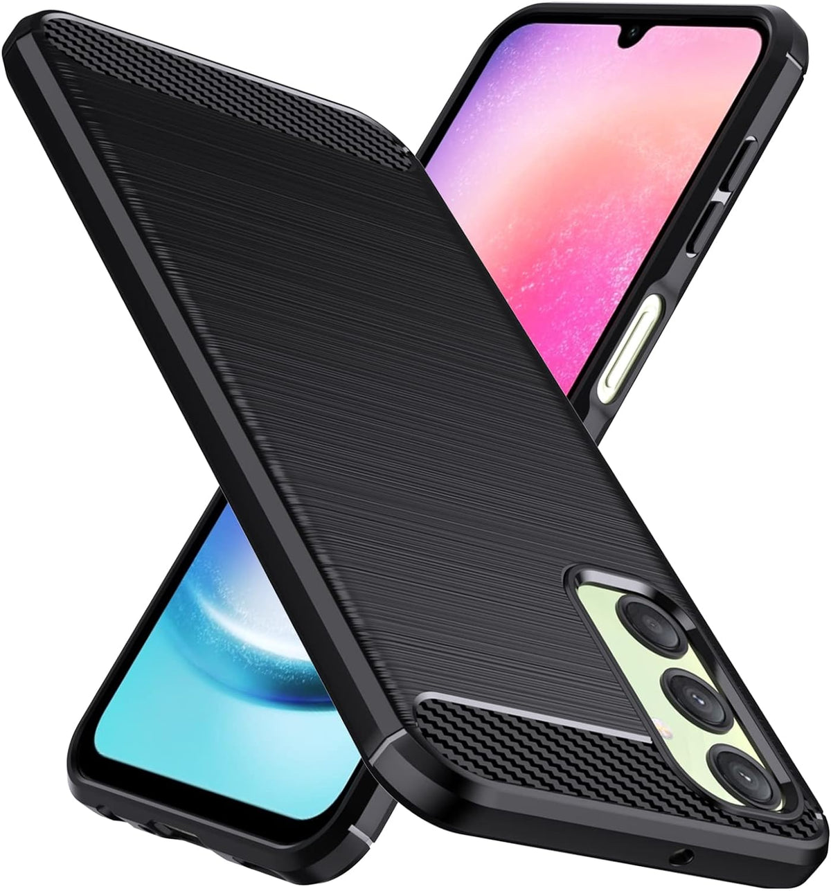 Carbon TPU hoesje Samsung Galaxy A24 4G zwart
