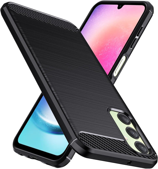 Carbon TPU hoesje Samsung Galaxy A24 4G zwart