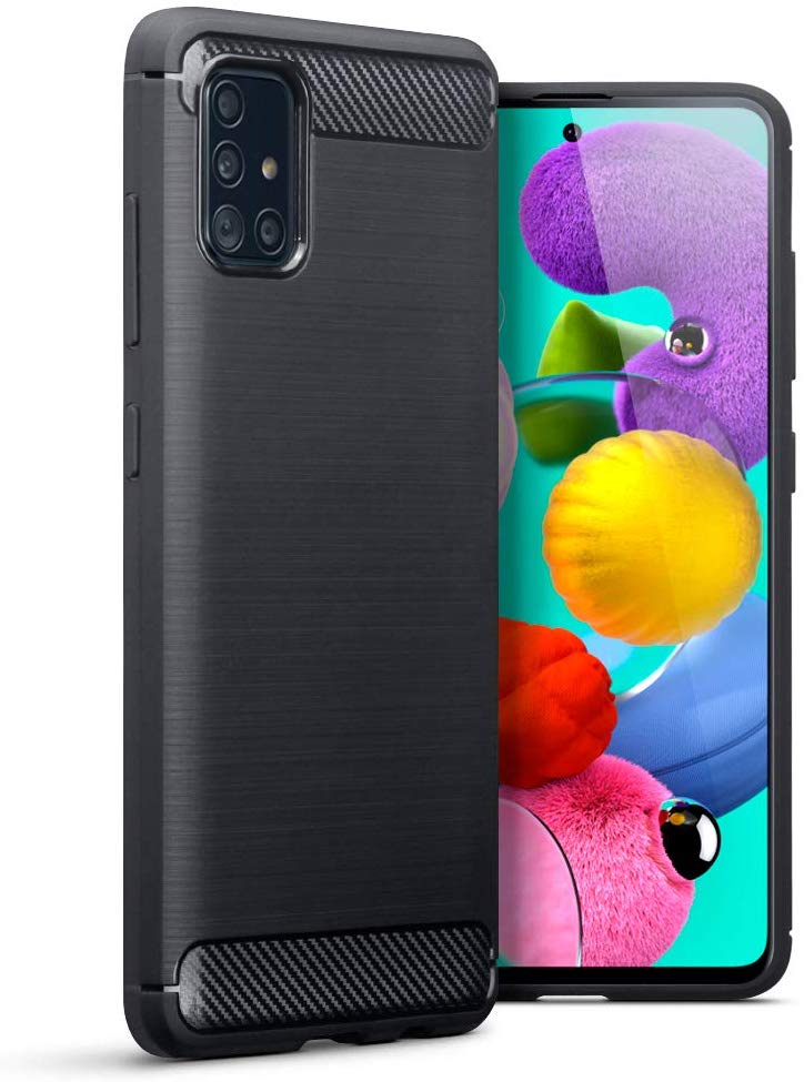 Carbon TPU hoesje Samsung Galaxy A52/A52s zwart