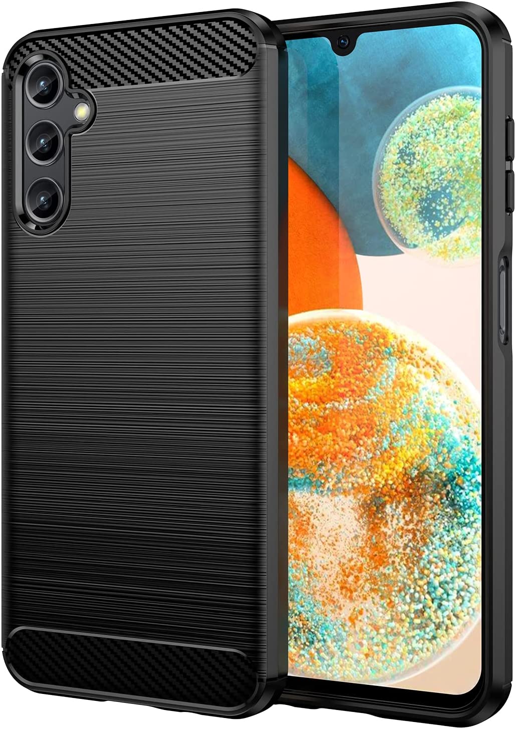 Carbon TPU hoesje Samsung Galaxy A54 zwart