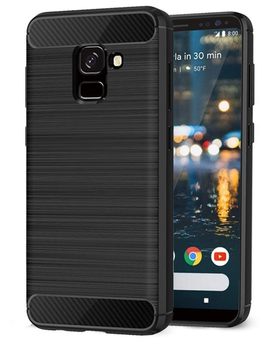 Carbon TPU hoesje Samsung Galaxy A8 2018 zwart