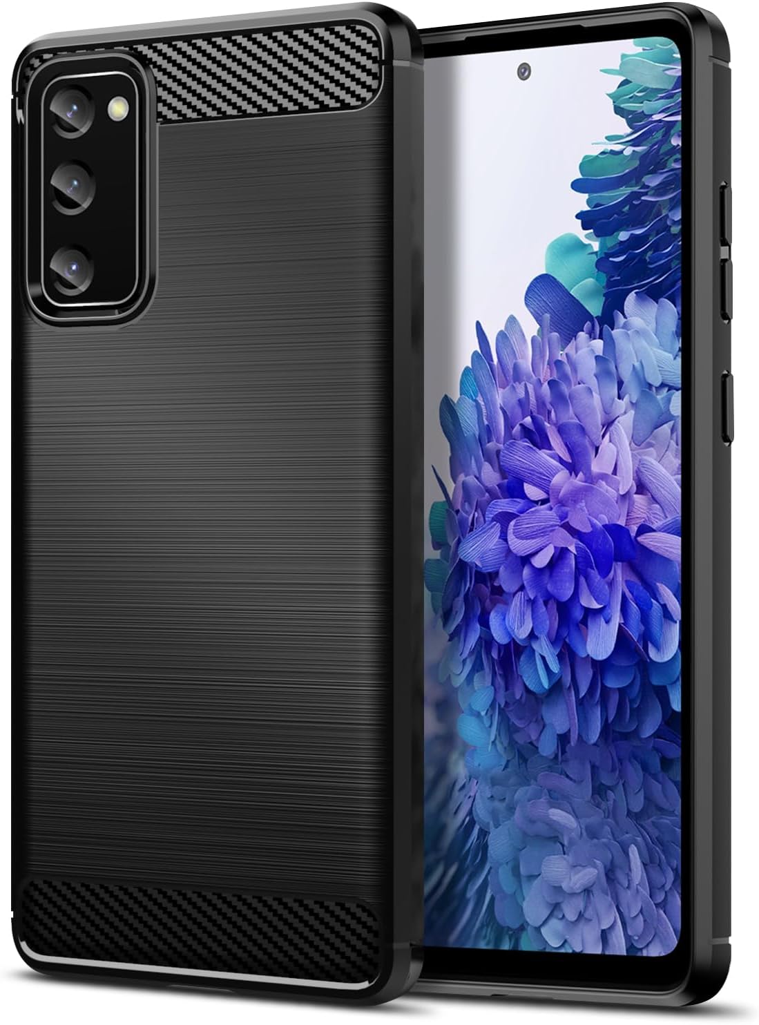 Carbon TPU hoesje Samsung Galaxy S21 FE zwart