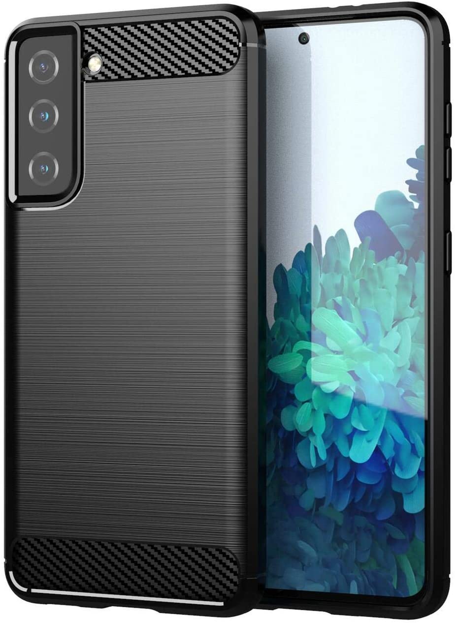 Carbon TPU hoesje Samsung Galaxy S21 zwart