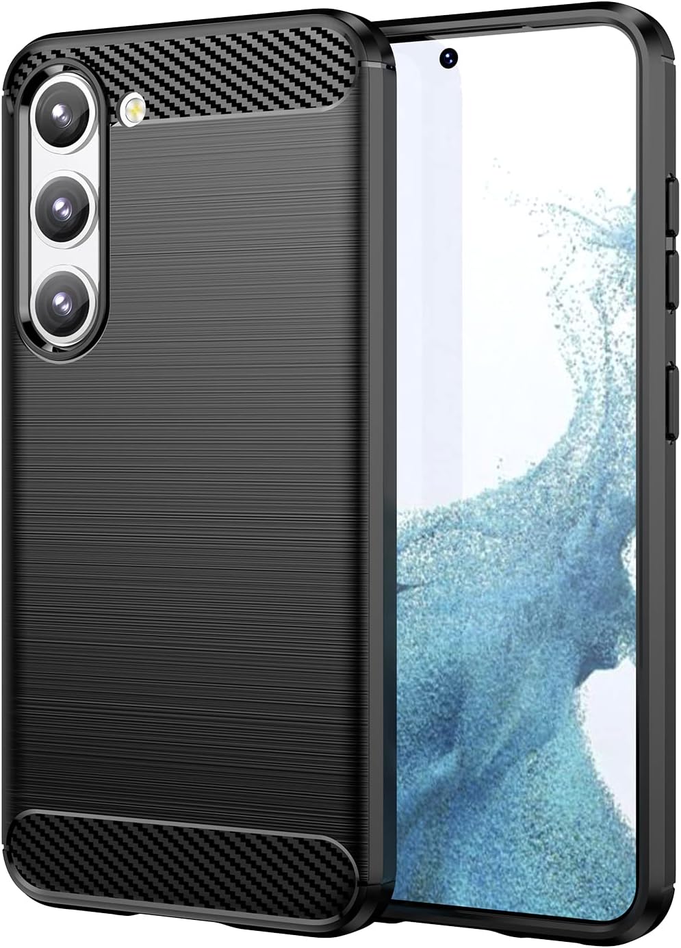 Carbon TPU hoesje Samsung Galaxy S23 zwart