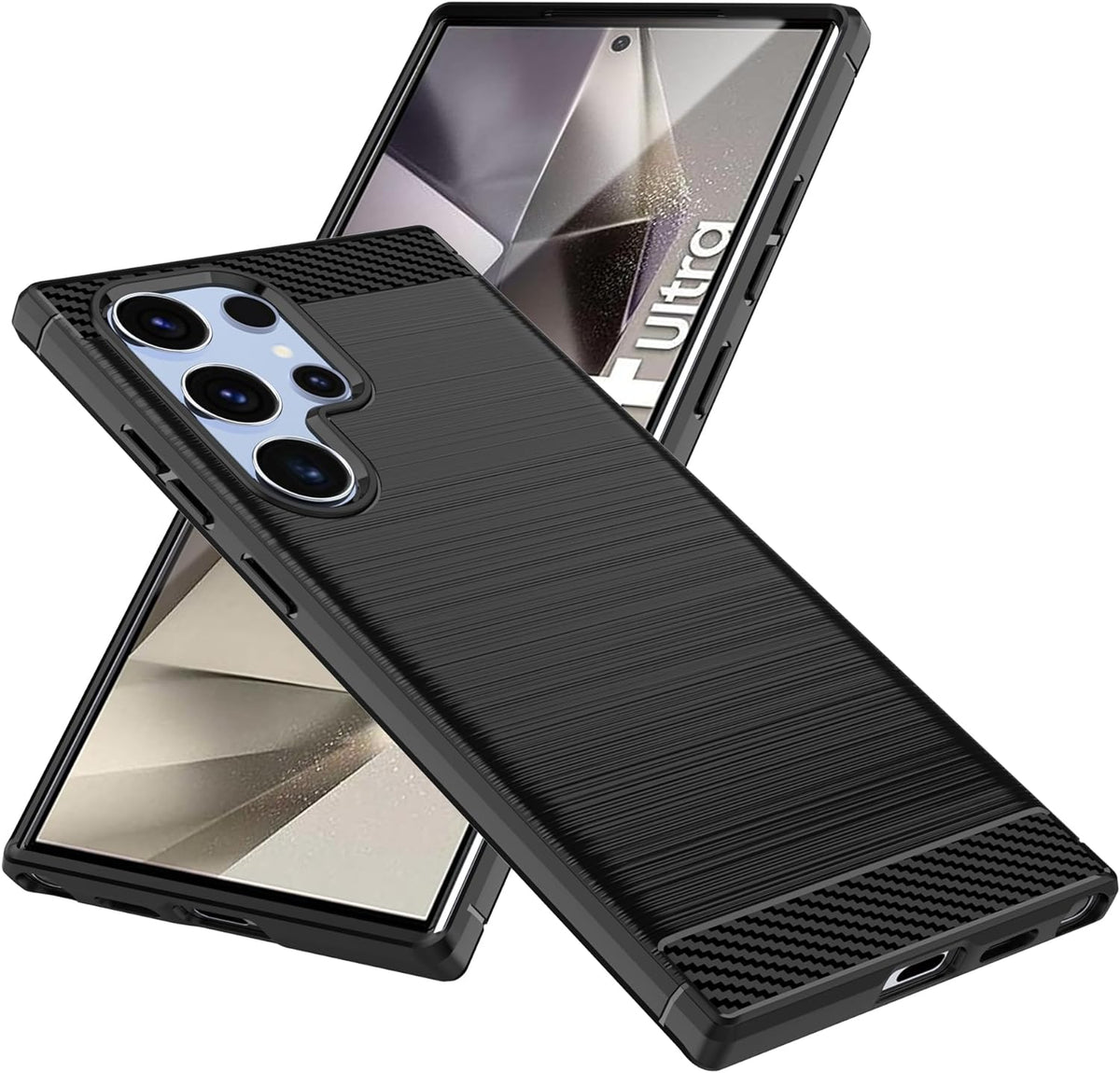 Carbon TPU hoesje Samsung Galaxy S26 Ultra Zwart