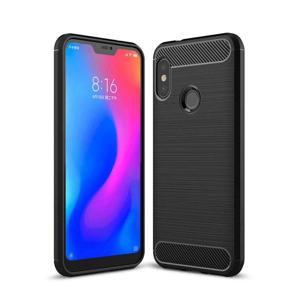 Carbon TPU hoesje Xiaomi Mi A2 Lite zwart