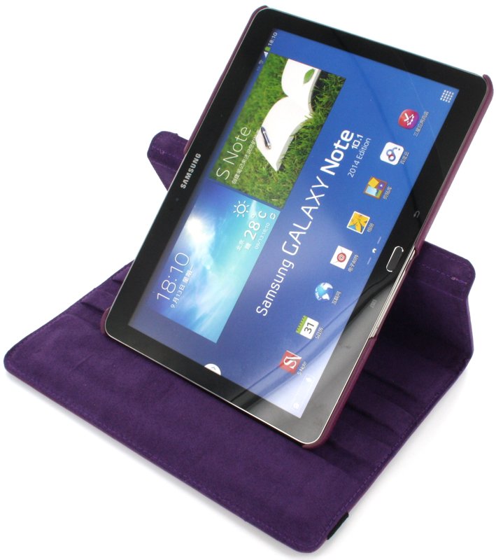 Case met Stand draaibaar Samsung Galaxy Note 10.1 2014 paars
