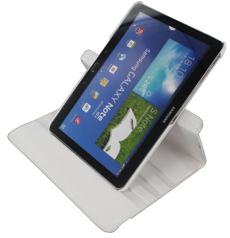 Case met Stand draaibaar Samsung Galaxy Note 10.1 2014 wit