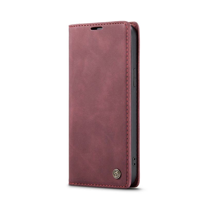 CaseMe book case leer - Apple iPhone 15 Pro - rood