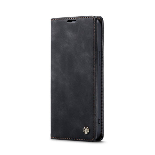 CaseMe book case leer - Apple iPhone 15 - zwart
