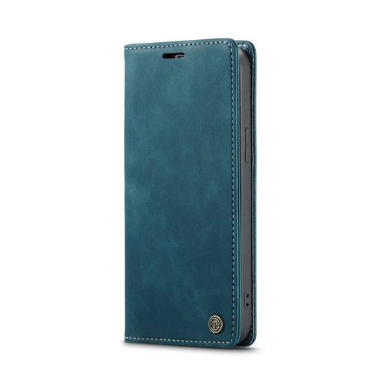 CaseMe book case leer - Apple iPhone 16 - blauw