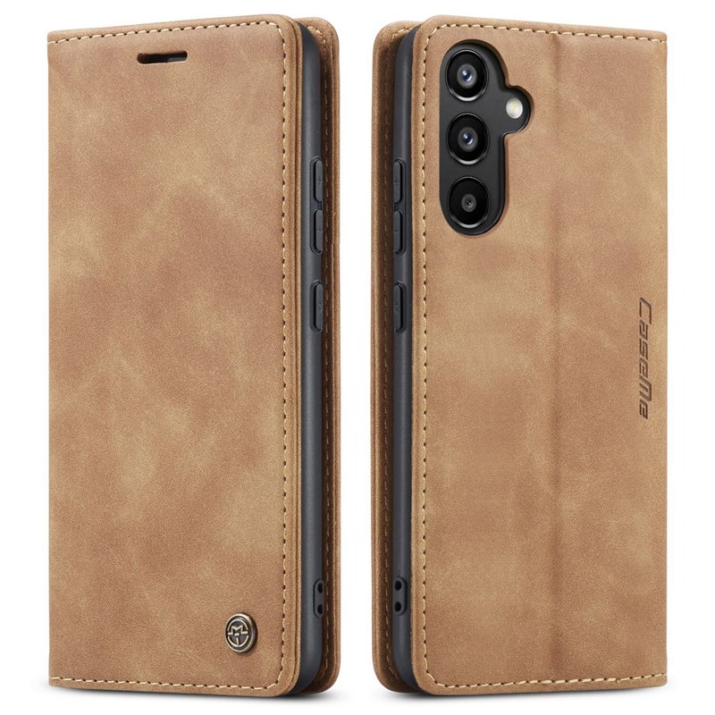 CaseMe book case leer - Samsung Galaxy A34 5G - licht bruin