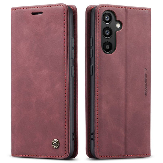 CaseMe book case leer - Samsung Galaxy A34 5G - rood