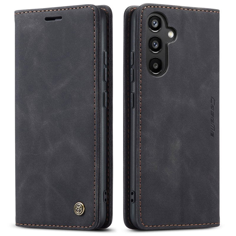 CaseMe book case leer - Samsung Galaxy A34 5G - zwart