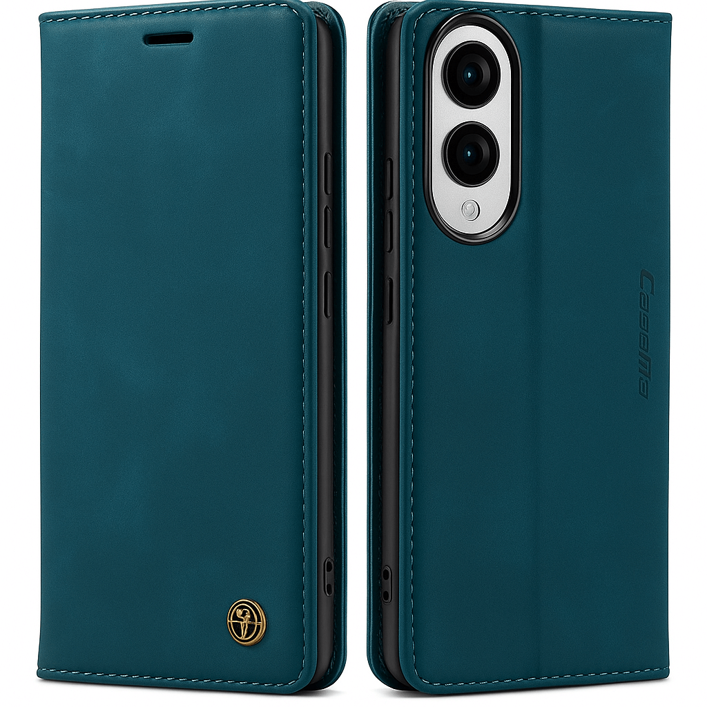 CaseMe book case leer - Samsung Galaxy S25 Edge - blauw
