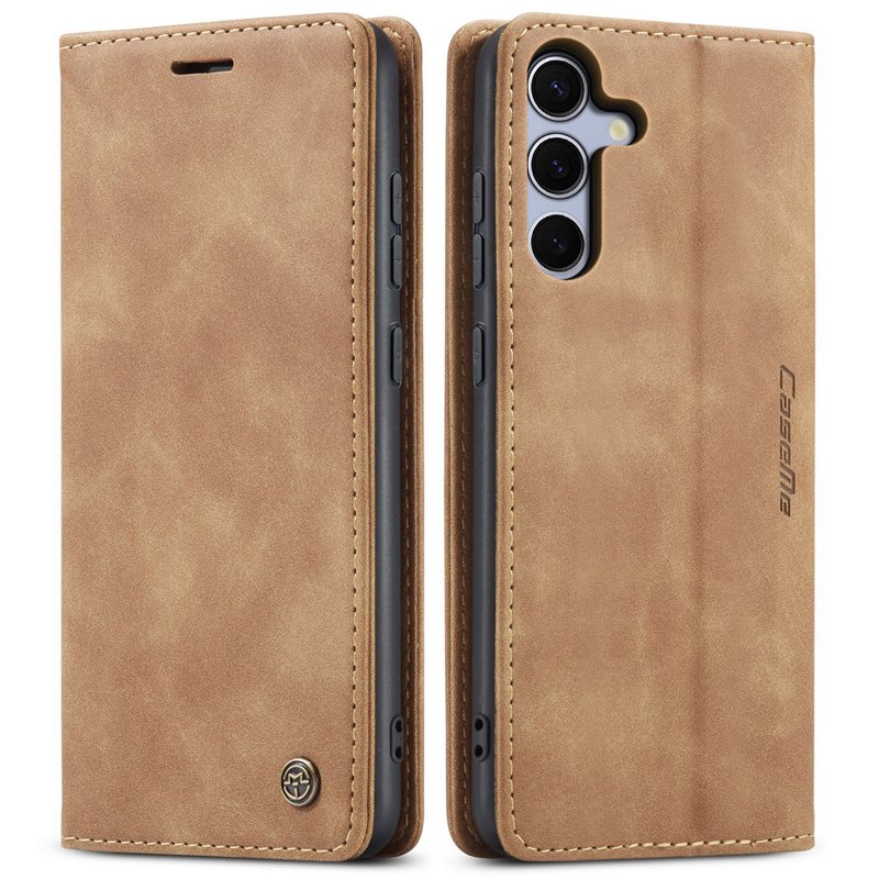 CaseMe book case leer - Samsung Galaxy S25+ - licht bruin