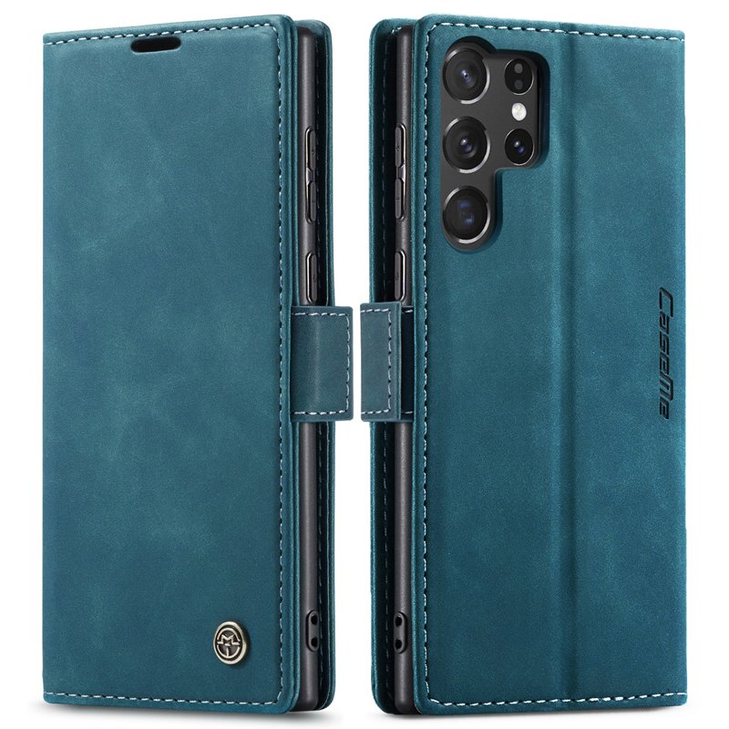 CaseMe book case leer - Samsung Galaxy S26 Ultra - Blauw
