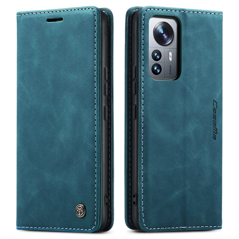 CaseMe book case leer - Xiaomi 12 Lite - blauw