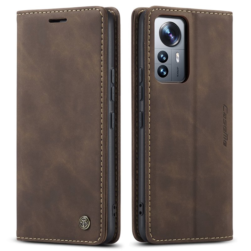CaseMe book case leer - Xiaomi 12 Lite - bruin